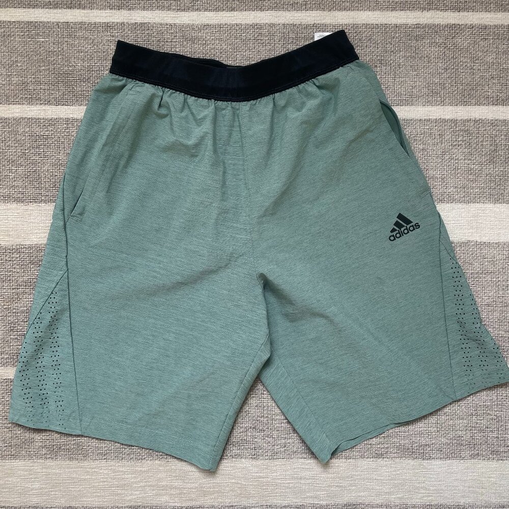 Adidas Workout Activewear Basketball Shorts Men's Green Small